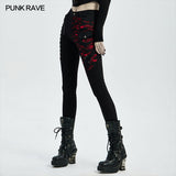 Punk blood dark denim women trousers