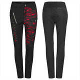 Punk blood dark denim women trousers