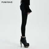 Gothic retro burn out flower leggings