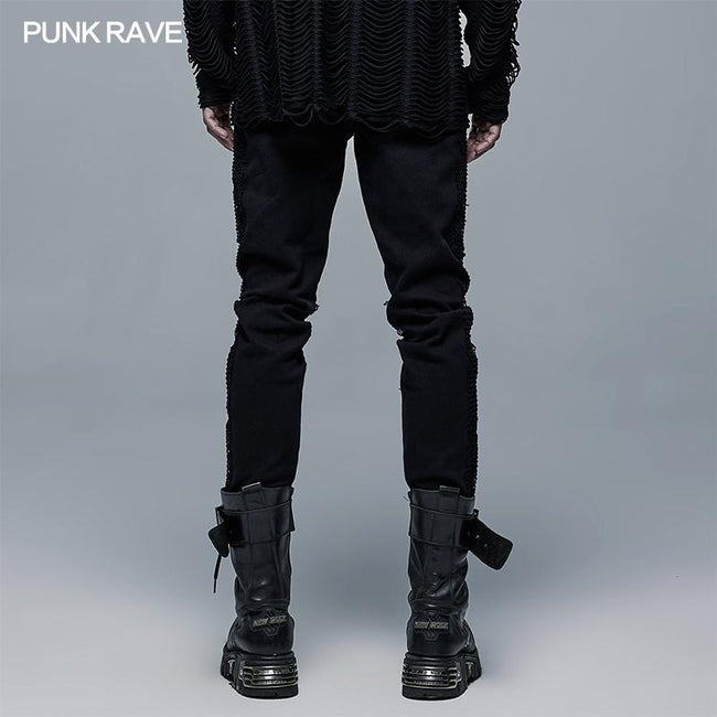 Punk Elastic Woven Long Pant