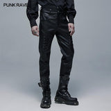 Punk Daily Imitation Leather Pants