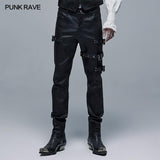 Goth Elastic Woven Long Pants