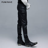 Goth Elastic Woven Long Pants
