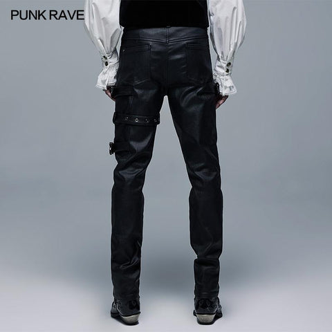 Goth Elastic Woven Long Pants