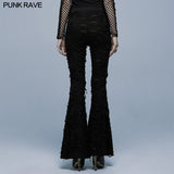 Gothic flare long pants