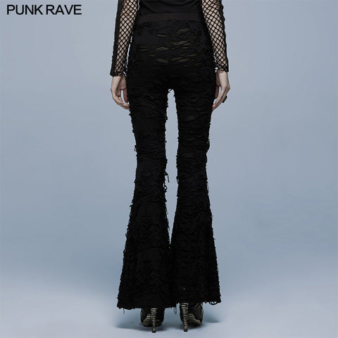 Gothic flare long pants