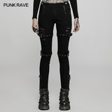Punk handsome low waist tight fit pants