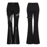 Gothic elastic flare pants