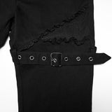 Gothic elastic flare pants