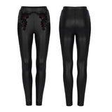 Gothic exquisite applique leggings