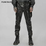 Punk daily PU leather pants