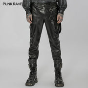Punk daily PU leather pants