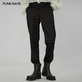 Goth plaid long pants