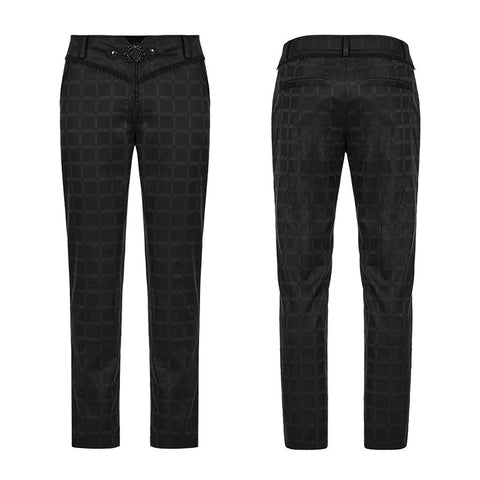 Goth plaid long pants