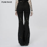 Goth Lace Flared Long Pants