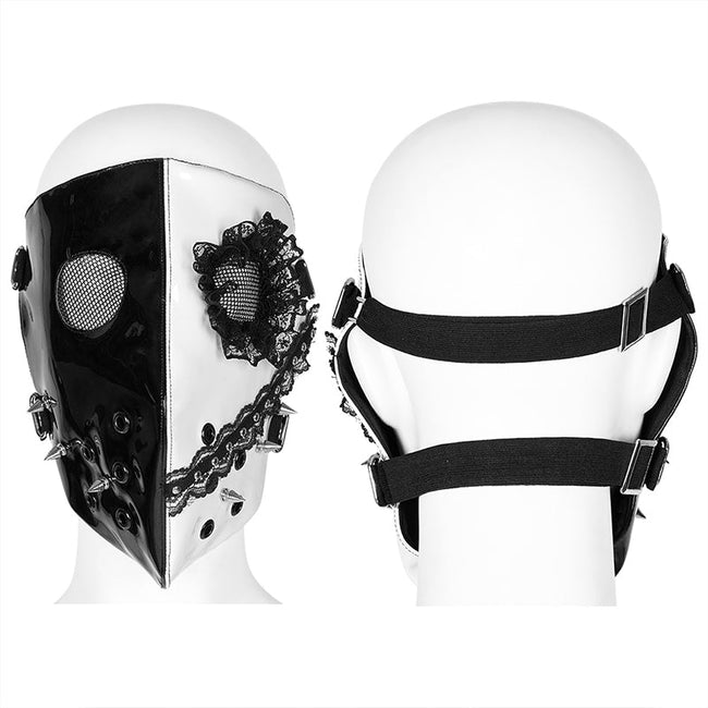 Black And White Leather Mask