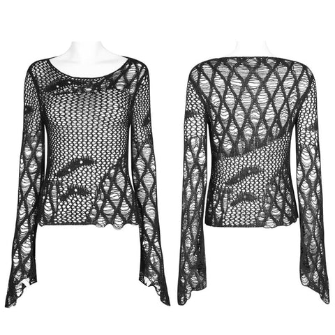 Irregular hollow sweaters