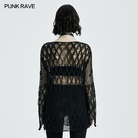 Irregular hollow sweaters