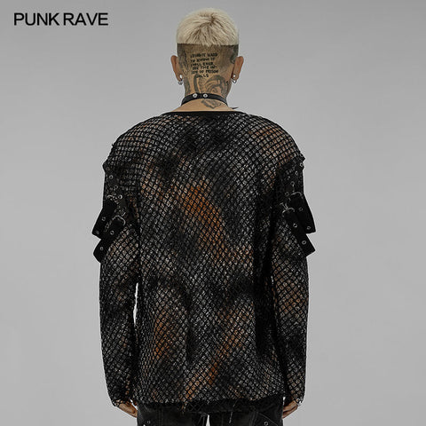 Punk tie-dyed Pullover sweater