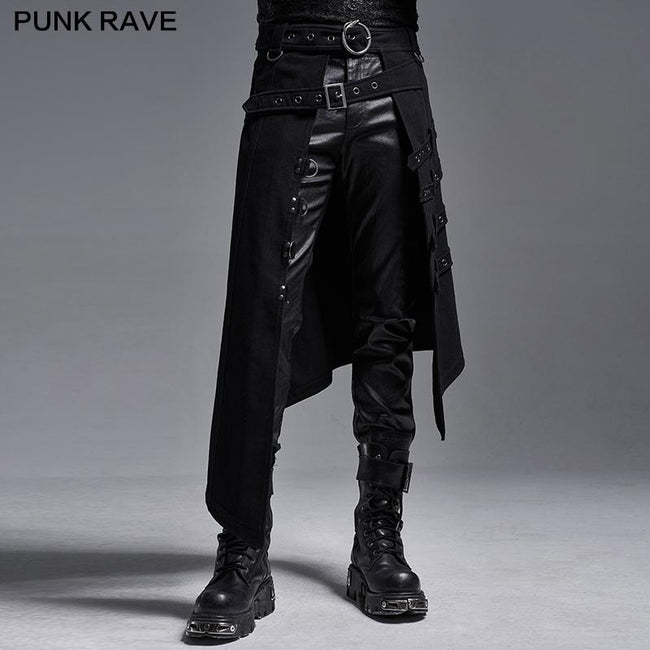 Punk asymmetrical overskirt