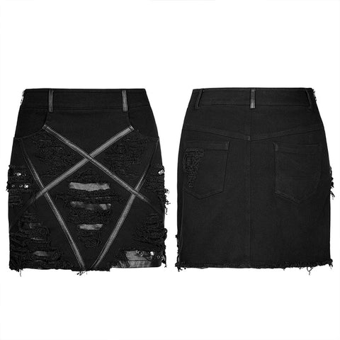 Gothic decadent women's skirt