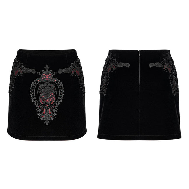 Gothic applique skirt