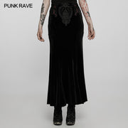 Goth gorgeous velvet fishtail skirt