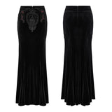 Goth gorgeous velvet fishtail skirt