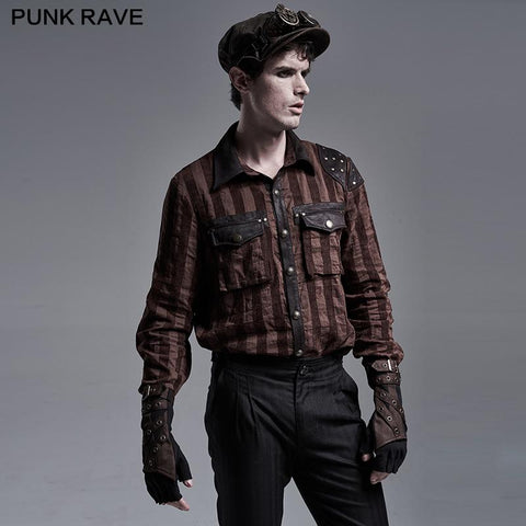 Steampunk knit gloves