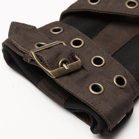 Steampunk knit gloves