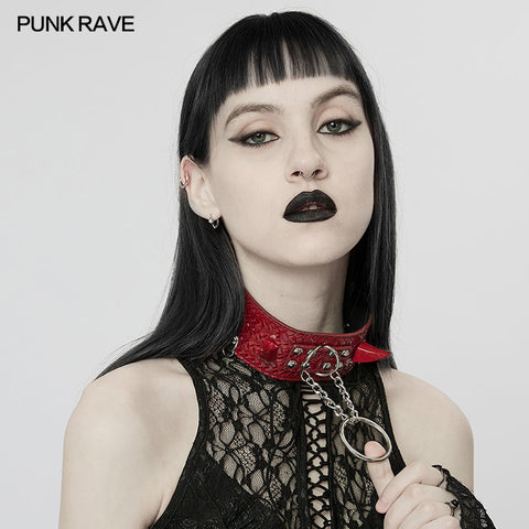 Punk wild python grain choker