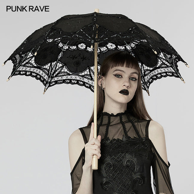 Gothic cotton lace umbrella