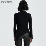 Gothic Drawstring Long Sleeve T-shirt