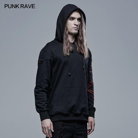 Punk Daily Sun-Moon-Star snake embroidered sweater