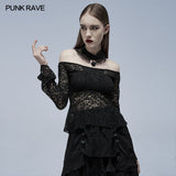 Gothic perspective lace blouse