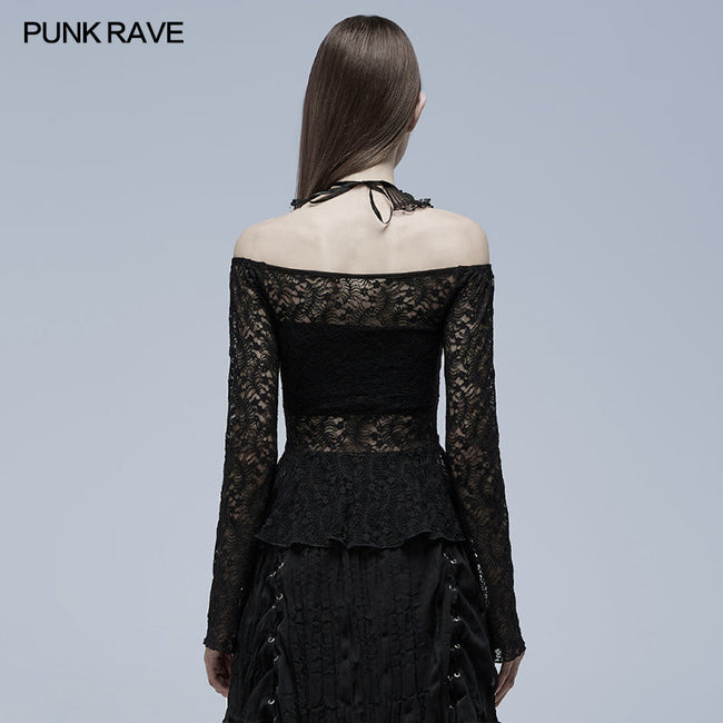 Gothic perspective lace blouse