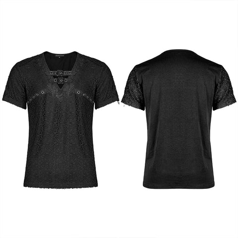 Stylish Mesh Short Sleeve T-shirt