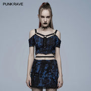 Gothic knitted print T-shirt