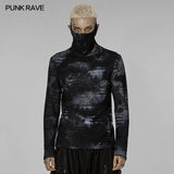 Goth one-piece masked long sleeve T-shirt