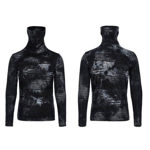 Goth one-piece masked long sleeve T-shirt