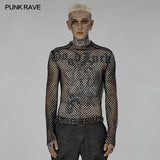 Punk sexy gauze T-shirt