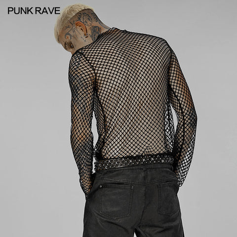 Punk sexy gauze T-shirt