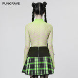 Punk one-piece mesh T-shirt