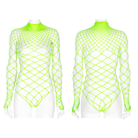 Punk one-piece mesh T-shirt