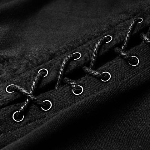 Punk  hoodie medium-length coat