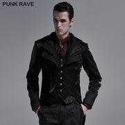 Gothic ornate multilayer collar coat