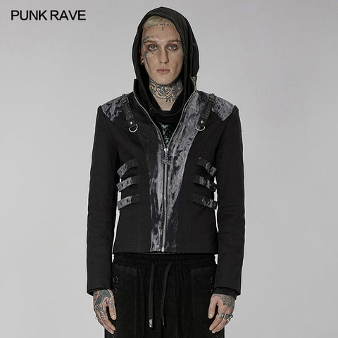 Punk tie-dyed short coat