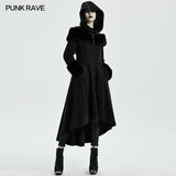Goth Mid Length Cotton-padded Coat