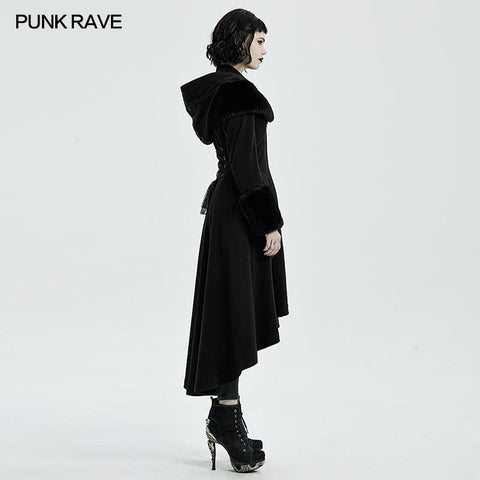 Goth Mid Length Cotton-padded Coat