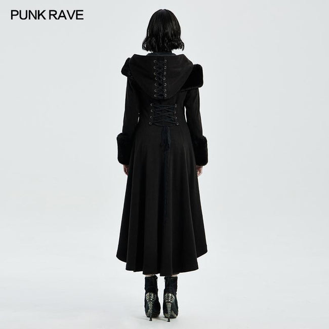 Goth Mid Length Cotton-padded Coat